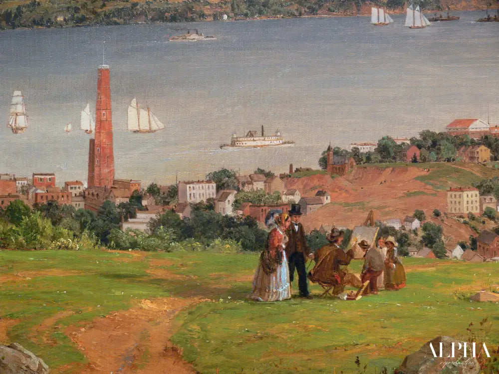 Le goulet depuis Staten Island (détail 2) - Jasper Francis Cropsey - Reproductions de tableaux et peintures haut de gamme