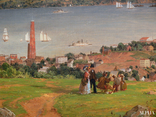 Le goulet depuis Staten Island (détail 2) - Jasper Francis Cropsey - Reproductions de tableaux et peintures haut de gamme