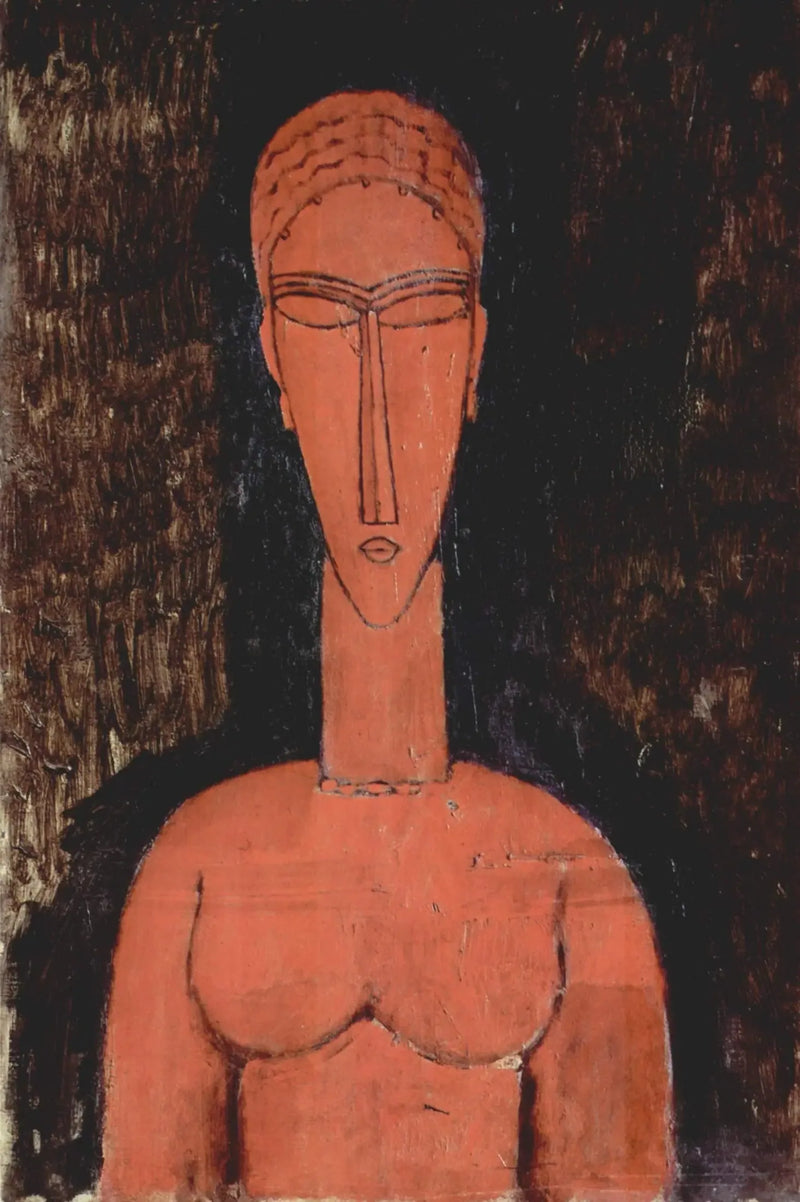 Büyük Kırmızı Büst - Amedeo Modigliani