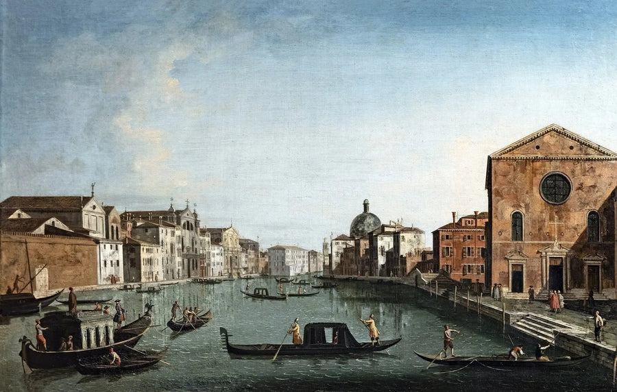 Sainte Lucie'deki Büyük Kanal - Canaletto