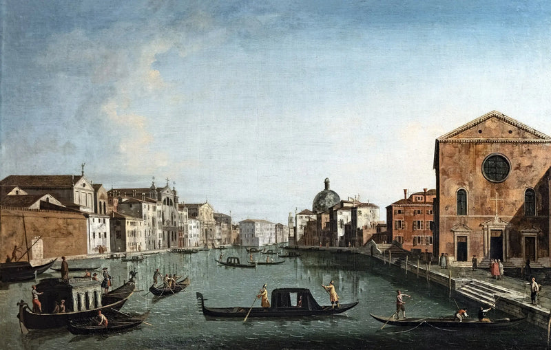 Sainte Lucie'deki Büyük Kanal - Canaletto