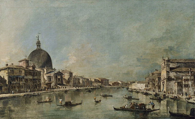 Büyük Kanal San Simeone Piccolo ve Santa Lucia ile - Francesco Guardi