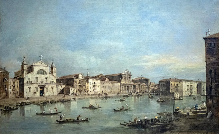 Büyük Kanal Santa Lucia ve Santa Maria di Nazareth ile - Francesco Guardi