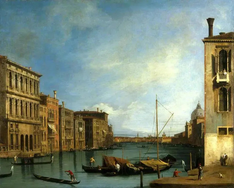 Venedik'ten Campo San Vio'dan Büyük Kanal - Canaletto