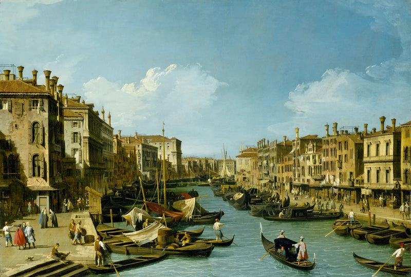 Rialto yakınlarındaki Büyük Kanal, Venedik - Canaletto