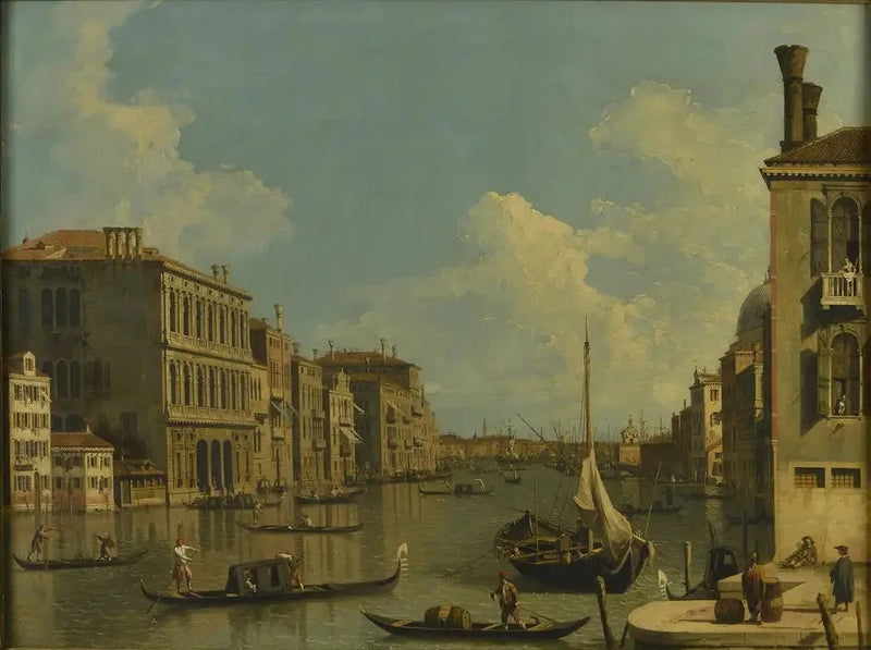Le Grand Canal, S. Vio'dan doğuya doğru görülen - Canaletto