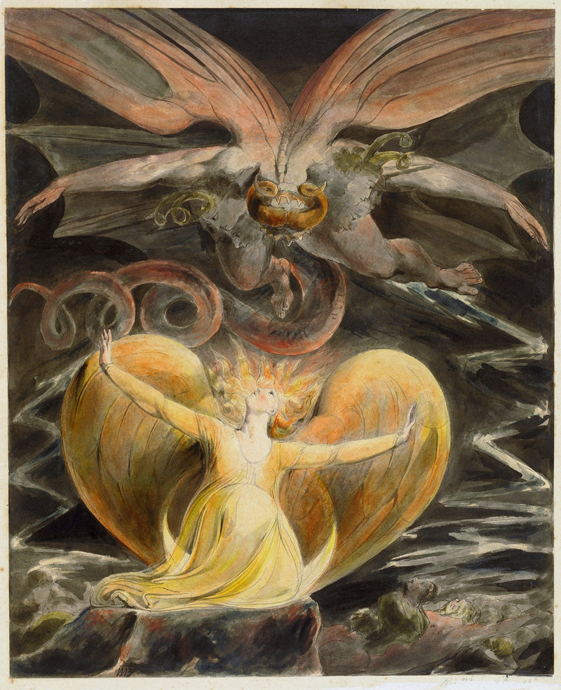 Büyük Kızıl Ejderha ve Güneş Giyen Kadın - William Blake