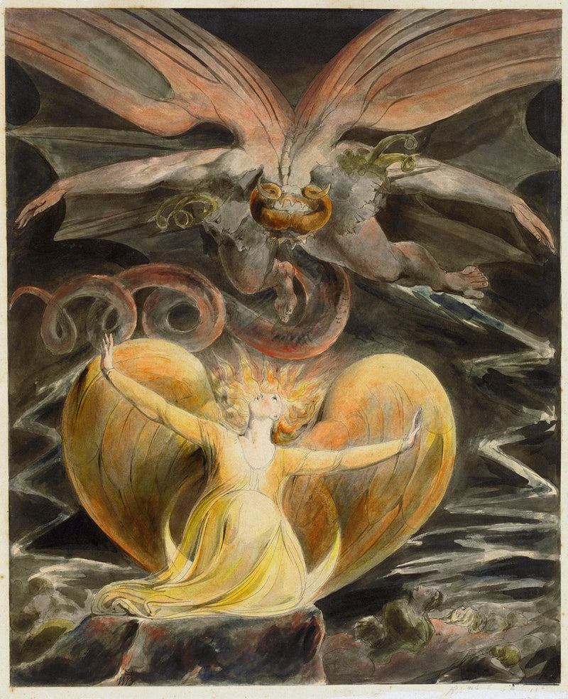 Büyük Kızıl Ejderha ve Güneş Giyen Kadın - William Blake