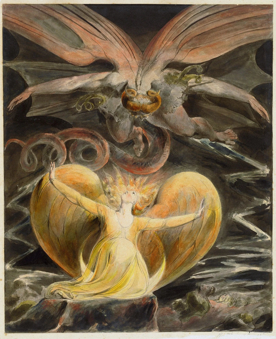 Büyük Kızıl Ejderha ve Güneş Giyen Kadın - William Blake