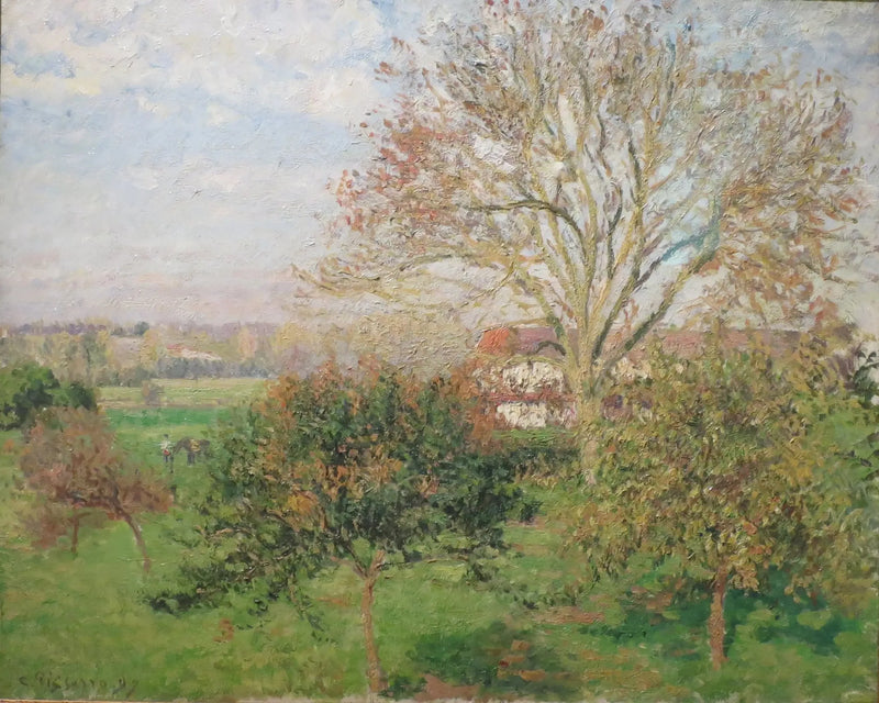 Büyük Ceviz, Sonbahar Sabahı, Éragny (Éragny'de Sonbahar Sabahı) - Camille Pissarro