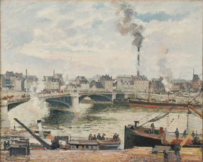 Büyük Köprü, Rouen (Büyük Köprü, Rouen) - Camille Pissarro