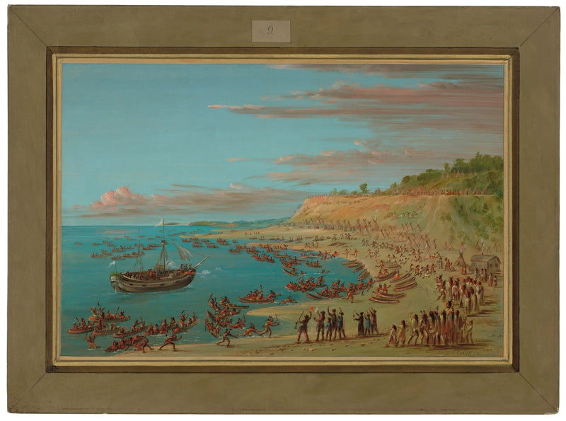 Mackinaw Limanına Giren Griffon. 27 Ağustos 1679 - George Catlin