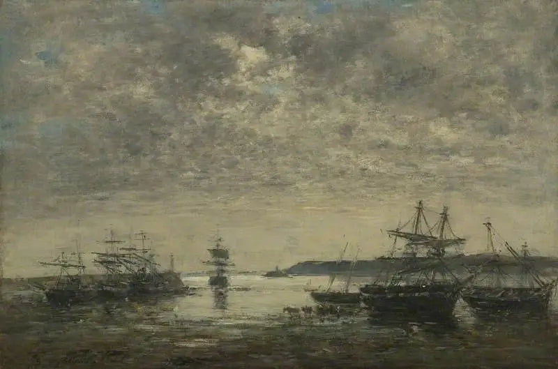 Le Havre, ön liman - Eugène Boudin