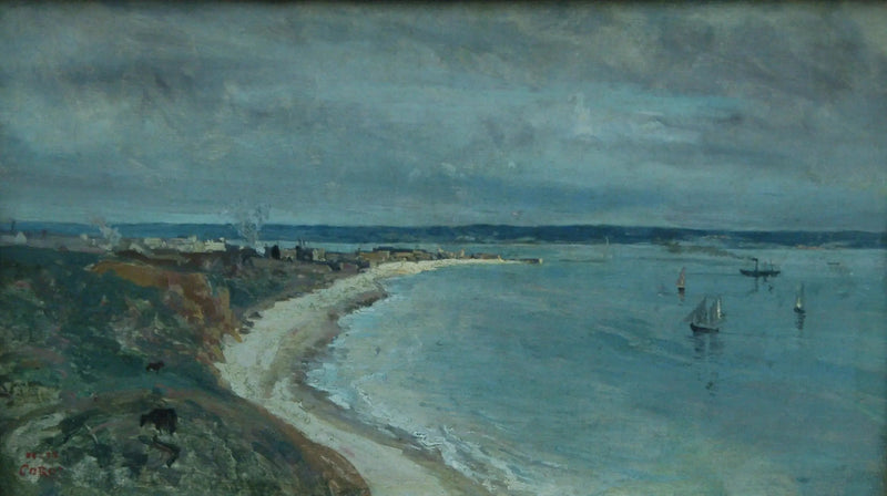 Le Havre. Kayalıklardan görülen deniz - Jean-Baptiste Camille Corot