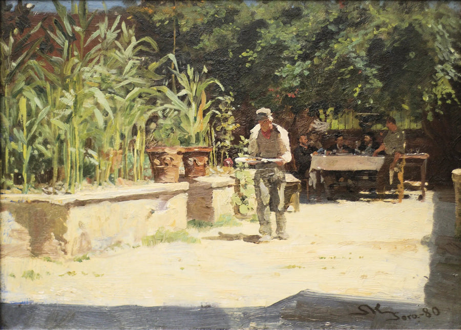 Sora'daki Albergo del Liri Bahçesi. Abruzza - Peder Severin Krøyer