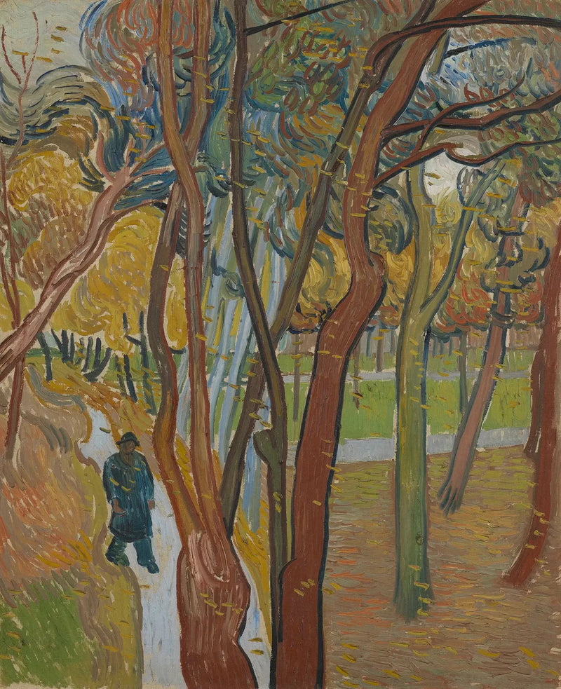 Saint-Paul Hastanesi Bahçesi (« Yaprakların Düşüşü ») - Vincent van Gogh