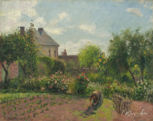 Le jardin de l'artiste à Eragny - Camille Pissarro - Reproductions de tableaux et peintures haut de gamme