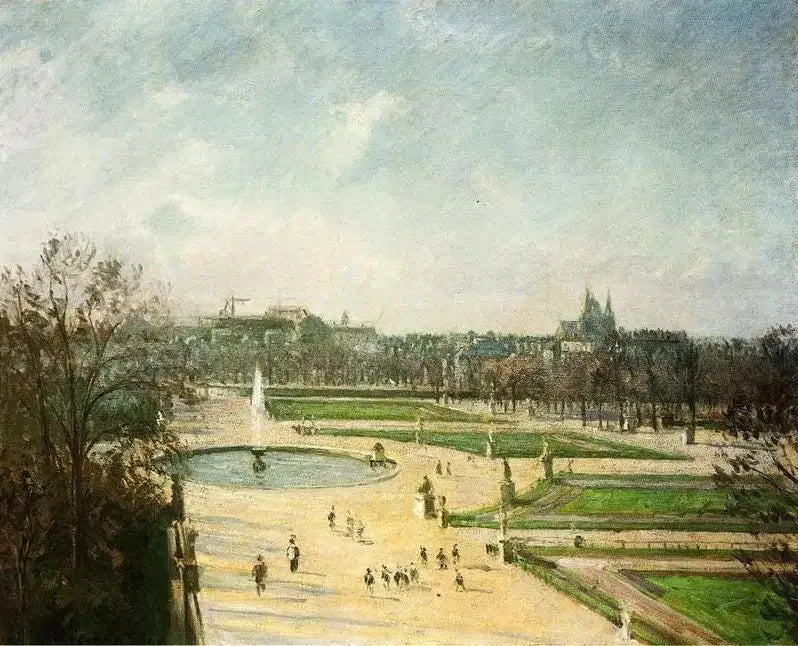 Tuileries Bahçesi, sabah, güneş - Camille Pissarro
