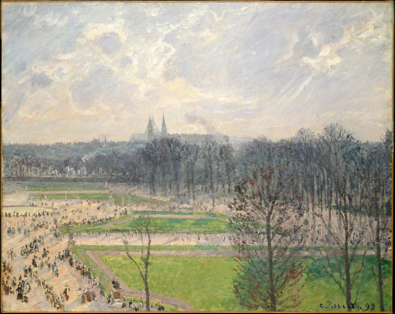 Tuileries Bahçesi bir kış öğleden sonrası - Camille Pissarro