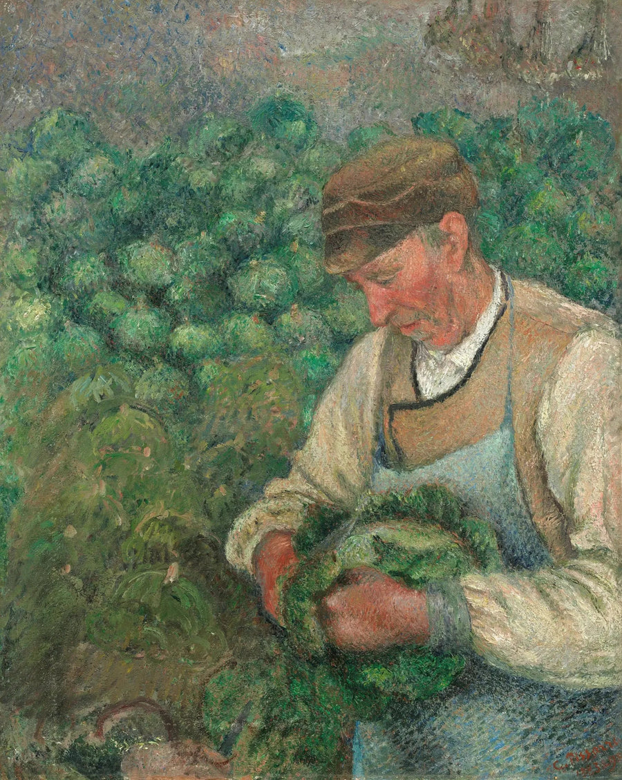 Bahçıvan - Eski Çiftçi Lahana ile - Camille Pissarro