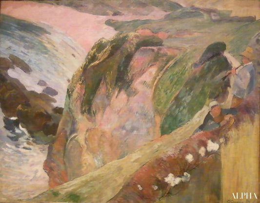 Le joueur de Flageolet sur la falaise - Paul Gauguin - Reproductions de tableaux et peintures haut de gamme