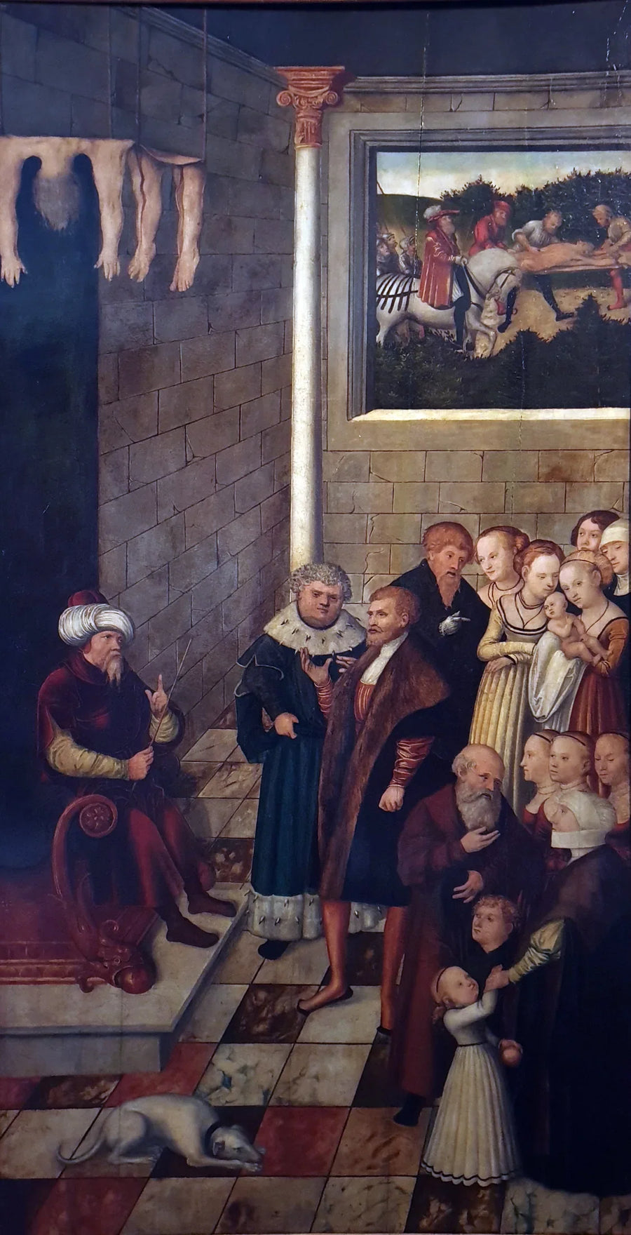 Kambyse Mahkemesi (Seçmen Joachim II'nin örnek panoları) - Lucas Cranach the Elder
