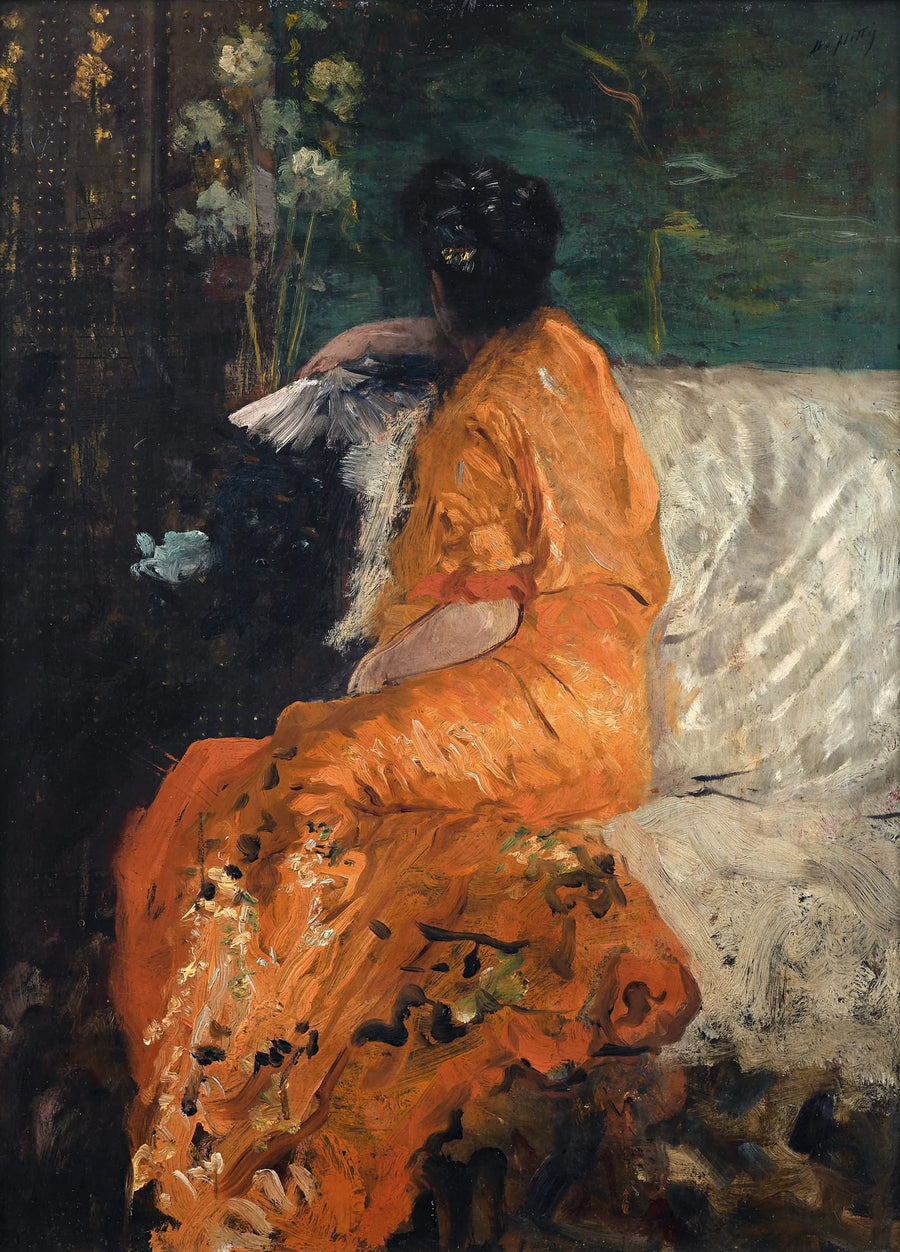 Turuncu Kimono - Giuseppe De Nittis