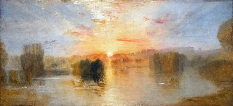 Göl, Petworth, gün batımı; Çalışma örneği - J. M. W. Turner