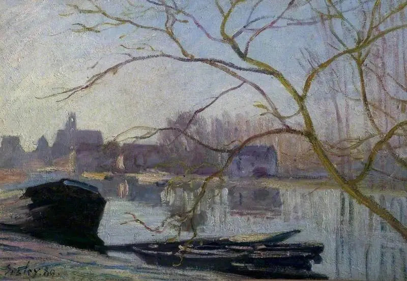 Le Loing, beyaz jöle - Alfred Sisley