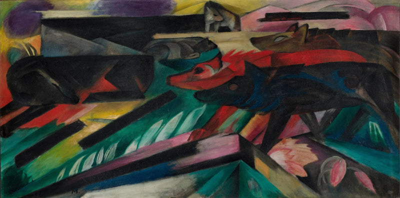 Kurtlar (Balkan Savaşı) - Franz Marc