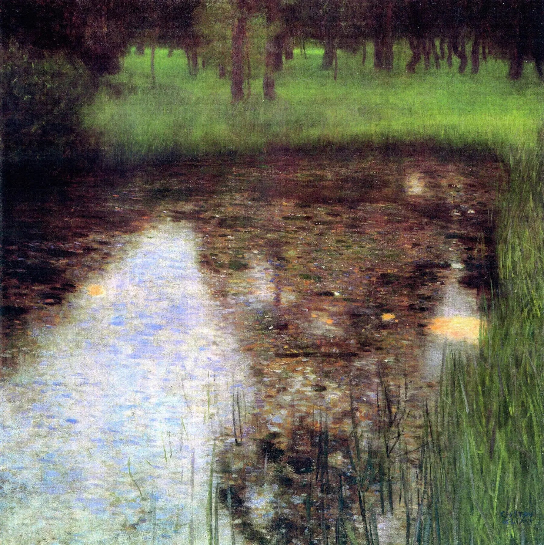Reproduction du tableau « Le Marais - Gustav Klimt » par Alpha Reproduction en peinture à l’huile