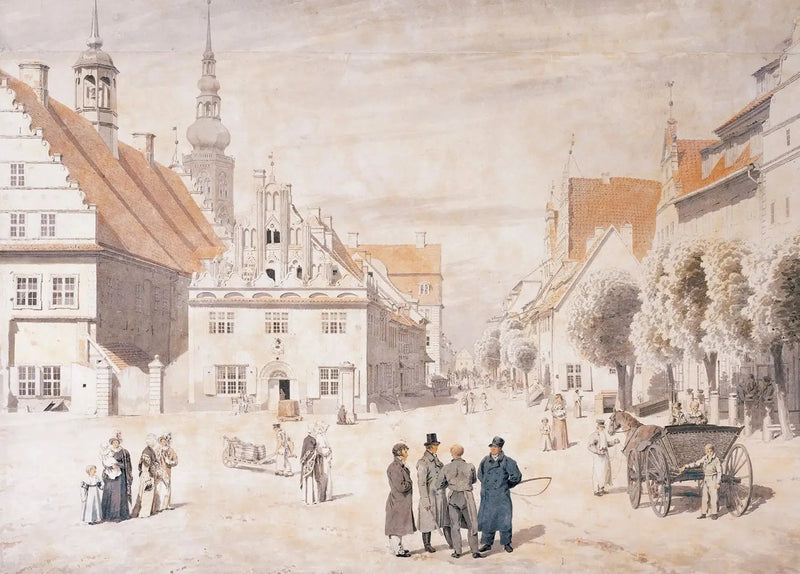 Greifswald Pazarı - Caspar David Friedrich