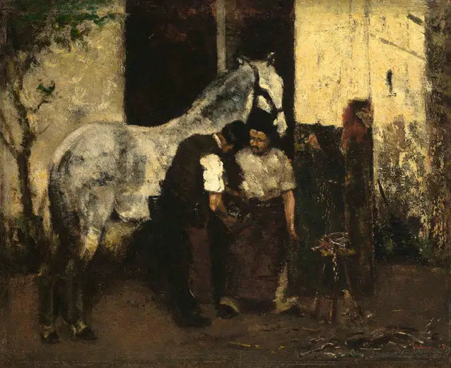 Le maréchal-ferrant - Max Liebermann - Alpha Reproduction