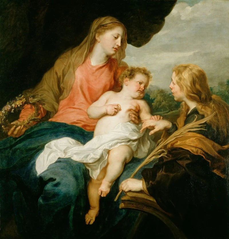 Aziz Catherine'in mistik evliliği - Antoine van Dyck