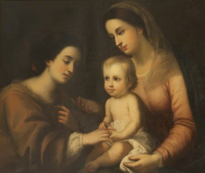 Aziz Catherine of Alexandria'nın mistik evliliği - Bartolomé Esteban Murillo