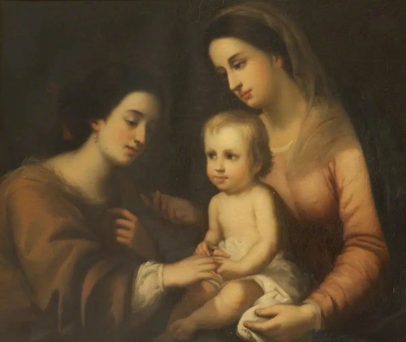 Aziz Catherine of Alexandria'nın mistik evliliği - Bartolomé Esteban Murillo