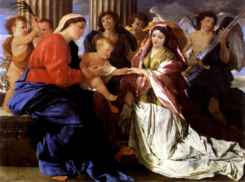 Sainte Catherine'in Gizemli Evliliği - Nicolas Poussin