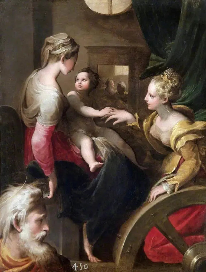 Aziz Catherine'in mistik evliliği - Parmigianino