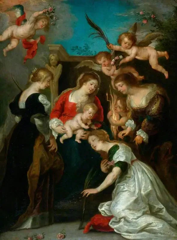 Aziz Catherine'in mistik evliliği - Peter Paul Rubens