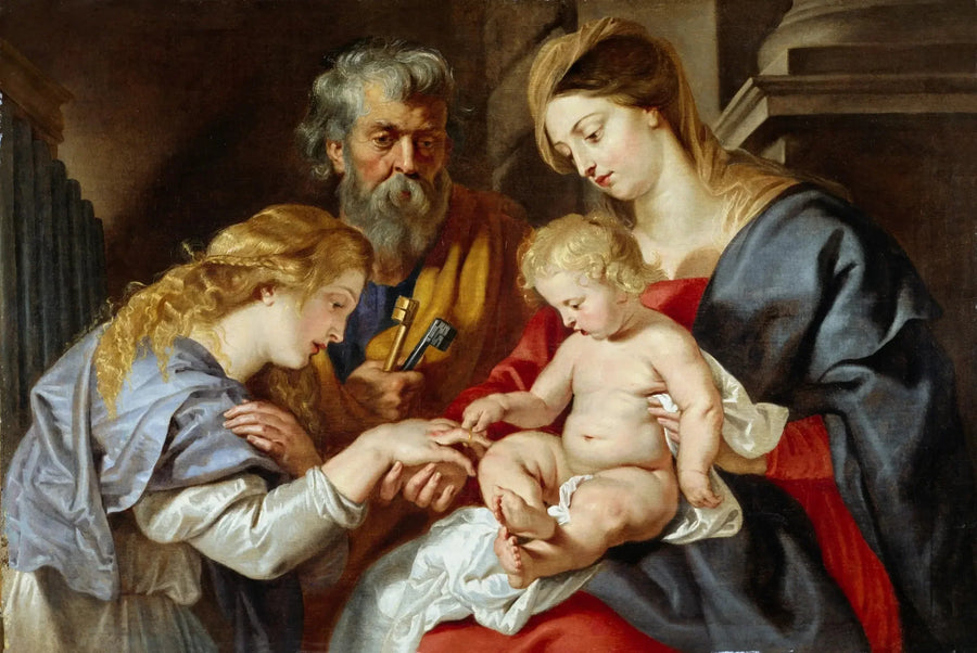Aziz Catherine'in mistik evliliği - Peter Paul Rubens