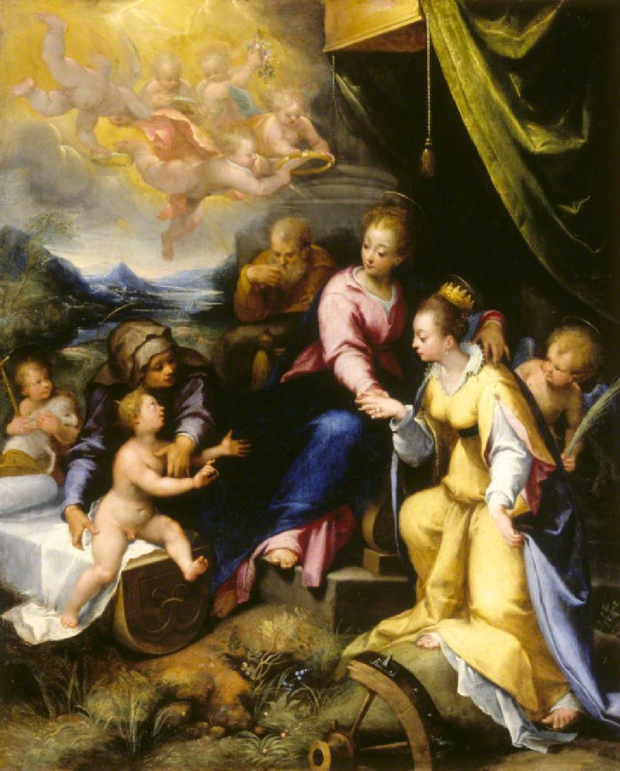 Sainte Catherine de Sienne'in Gizemli Evliliği - Denis Calvaert