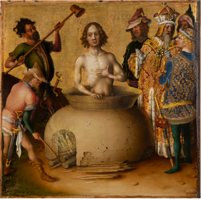 Le martyre des apôtres: le martyre de saint Jean l’Évangéliste - Stefan Lochner - Alpha Reproduction