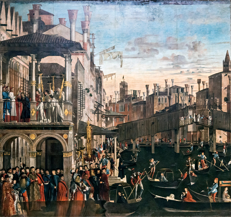 Rialto Köprüsü'nde Haçın Mucizesi - Vittore Carpaccio