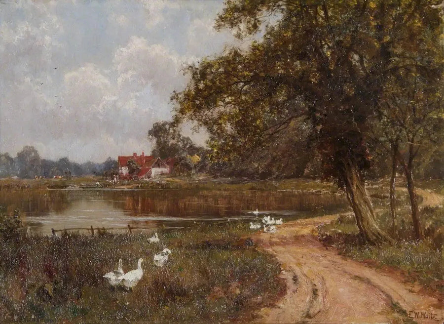 Brockham, Surrey'deki Mole - Edward Wilkins Waite