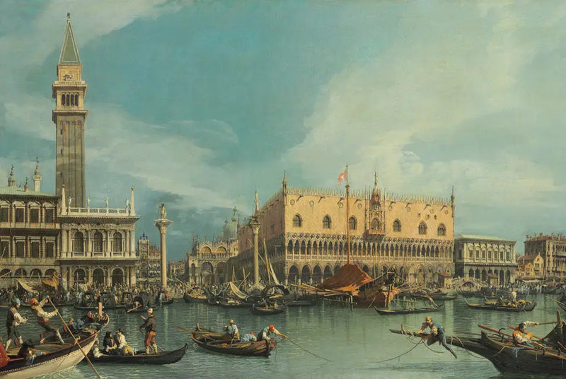 Le Molo, Venedik, San Marco İskelesi'nden - Canaletto