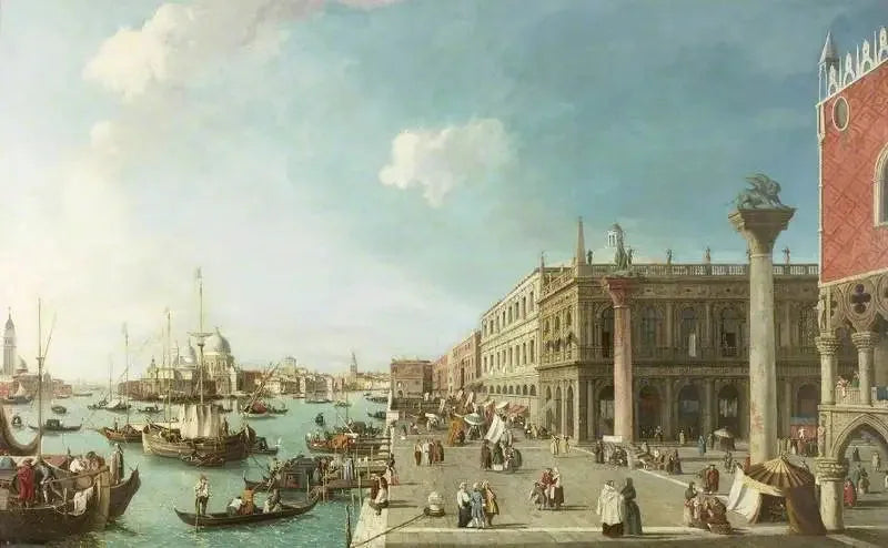 Le Molo, Venedik, batıya doğru manzara - Canaletto