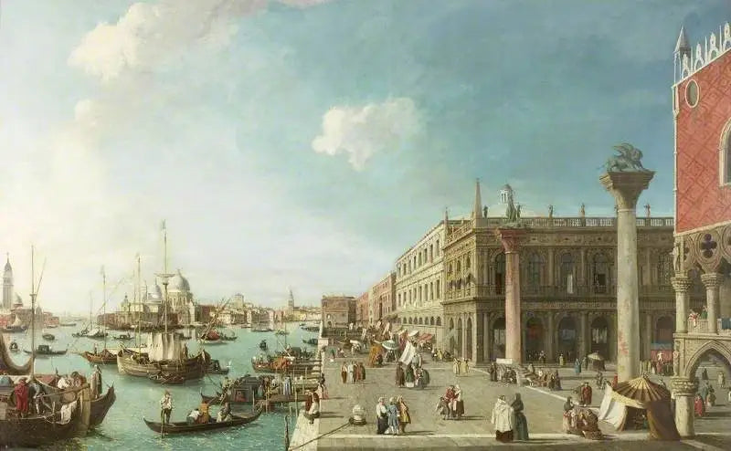 Le Molo, Venedik, batıya doğru manzara - Canaletto