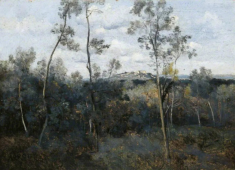 Le Mont-Valérien. Meudon ormanlarından alınan manzara - Jean-Baptiste Camille Corot