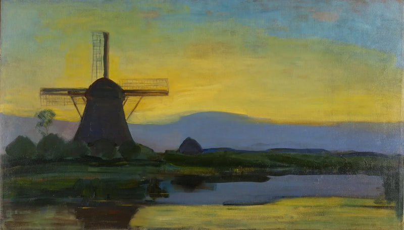Oostzijdse Değirmeni Gece - Piet Mondrian