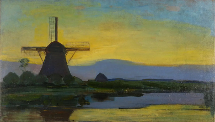 Oostzijdse Değirmeni Gece - Piet Mondrian